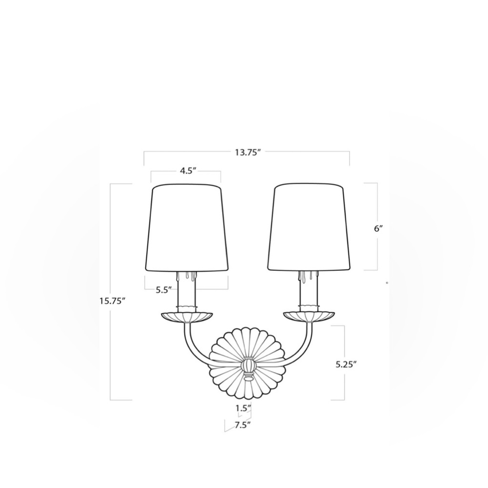 Regina Andrew Clove Double Wall Sconce - Picture 6 of 6
